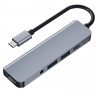 BRONKA Хаб Type-C 5в1 (HDMI x1 / 3.5mm x1 / USB 3.0 x2 / PD x1) Г90-52786 - BRONKA Хаб Type-C 5в1 (HDMI x1 / 3.5mm x1 / USB 3.0 x2 / PD x1) Г90-52786
